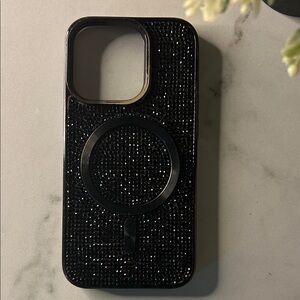 Elegant Black Glitter Phone Case